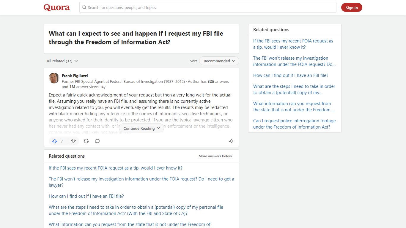 What can I expect to see and happen if I request my FBI file ... - Quora